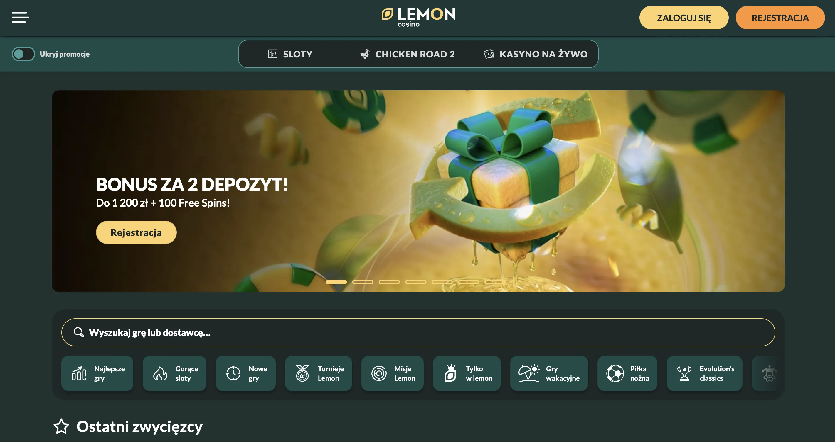 Lemon Casino dostawcy oprogramowania – Pragmatic Play i Nolimit City